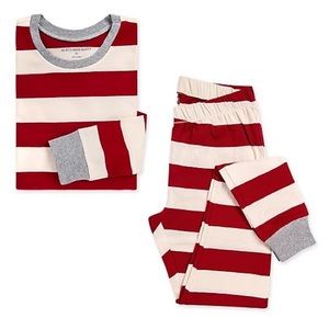 Burt's Bees Baby Women's 2-Piece Rugby Stripe Organic Cotton Pajama Set - XS